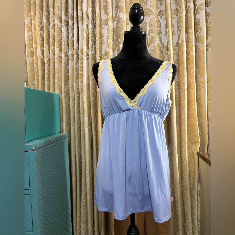 Jasmine & Ginger Lavender & Lemon Lace Babydoll Cami XL Spring Easter Pastel